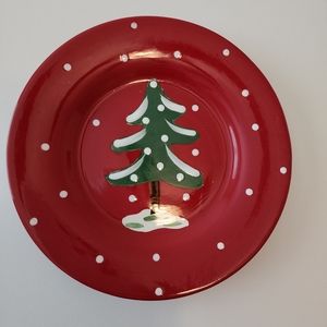 Winter Tree Plate Holiday Christmas
